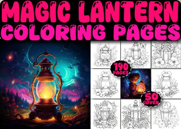 190 Magic Lantern Coloring Pages for Modern Editorial Graphics