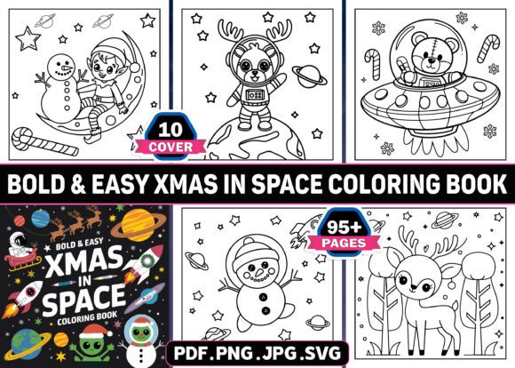 A Crafter's Review of Space Holiday Coloring Pages Graphics