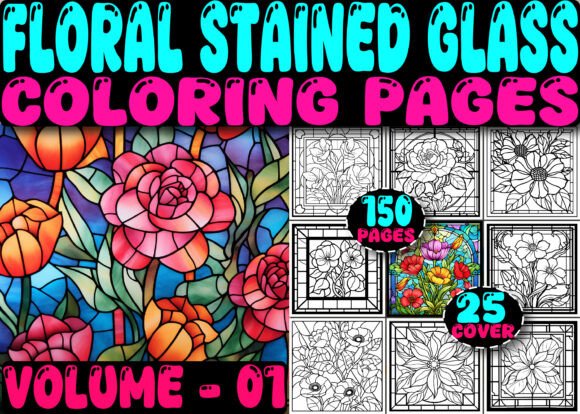 A Designer's Review of 150 Floral Stained Glass Coloring Pages