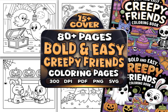 A Graphic Designer's Review of Bold Creepy Friends Coloring Pages