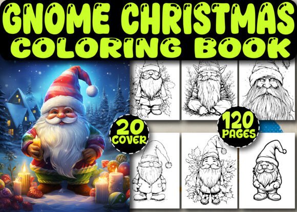 A Graphic Designer's Take on 120 Christmas Gnomes Coloring Pages