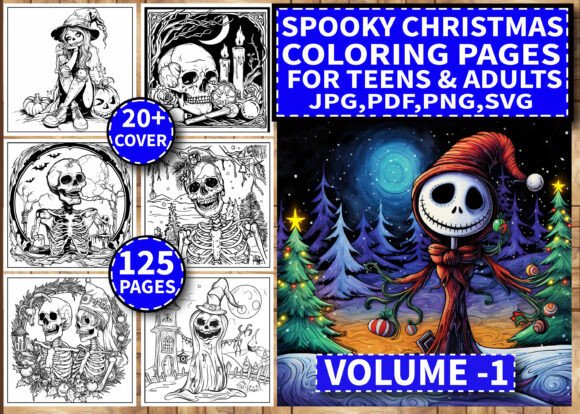 A Graphic Designer’s Review of 125 Spooky Christmas Coloring Pages