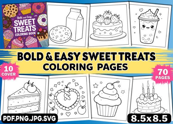 A Practical Review of Easy Sweet Treats Coloring Pages Bundle for Commercial Graphics