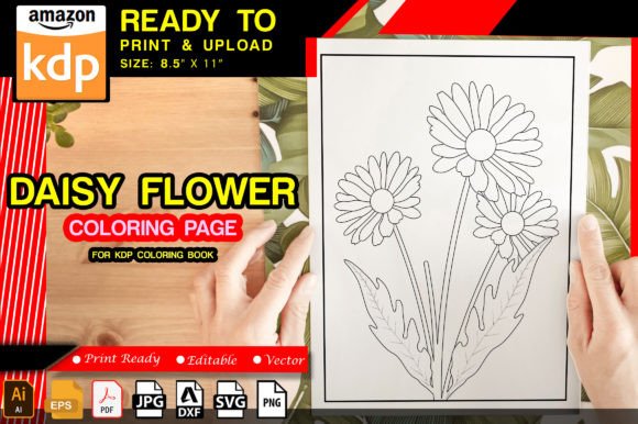 A Versatile Daisy Flower Design for Graphics and Coloring Pages