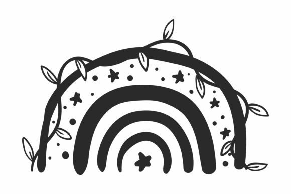 Boho Rainbow Graphics for Editorial Design and Blogging