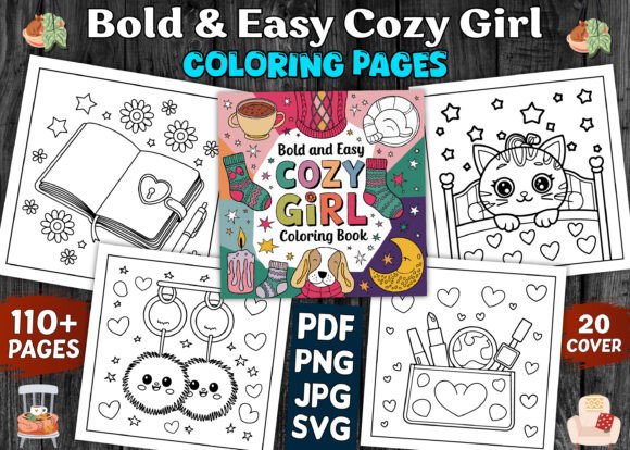 Bold Graphics for Cozy Branding in Coloring Pages