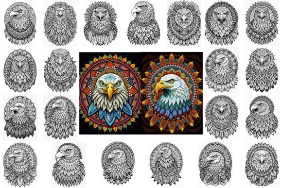 Branding Review: A Bald Eagle Mandala Design Asset for Graphics & Content