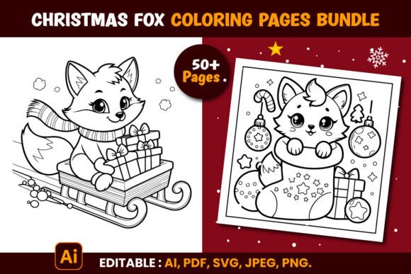 Christmas Fox Coloring Pages Amp Graphics: A Brand Designer's Review