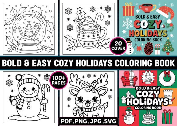 Crafting Cozy Holidays with Bold, Easy Coloring Pages