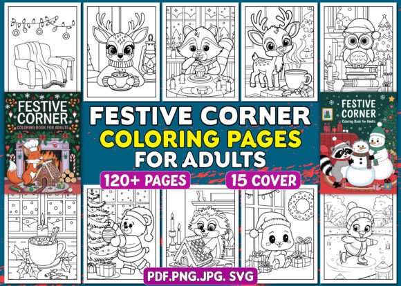 Festive Corner Coloring Pages: A Publisher’s Design Asset Review