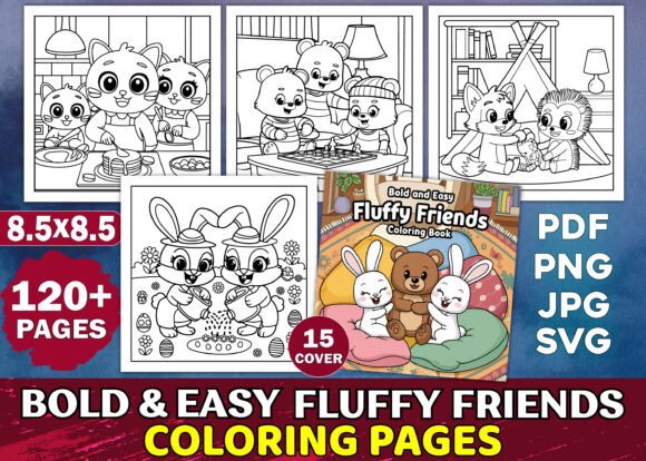 Fluffy Friends Graphics for Coloring Pages Amp Asset Review