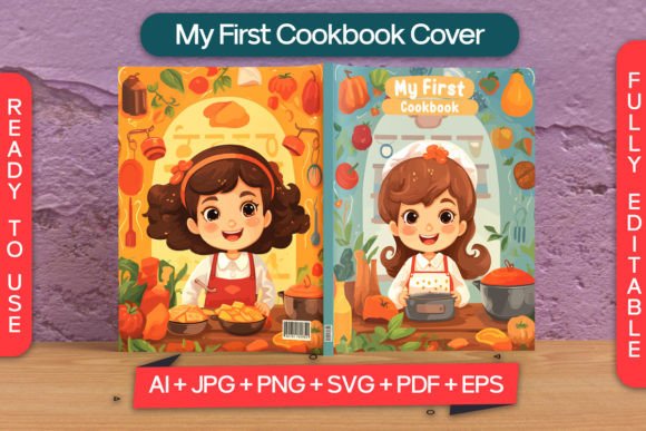 My First Cookbook Cover Graphics for Kids Coloring Pages
