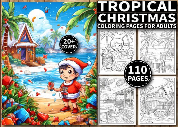 Reviewing 110 Tropical Christmas Coloring Pages for Digital Products
