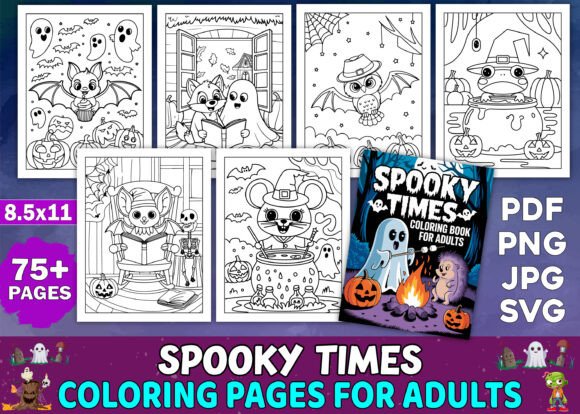 Spooky Times Coloring Pages: Crafting Graphics for Halloween