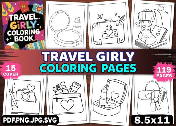 Travel Girly Coloring Pages: A Brand Designer’s Asset Review